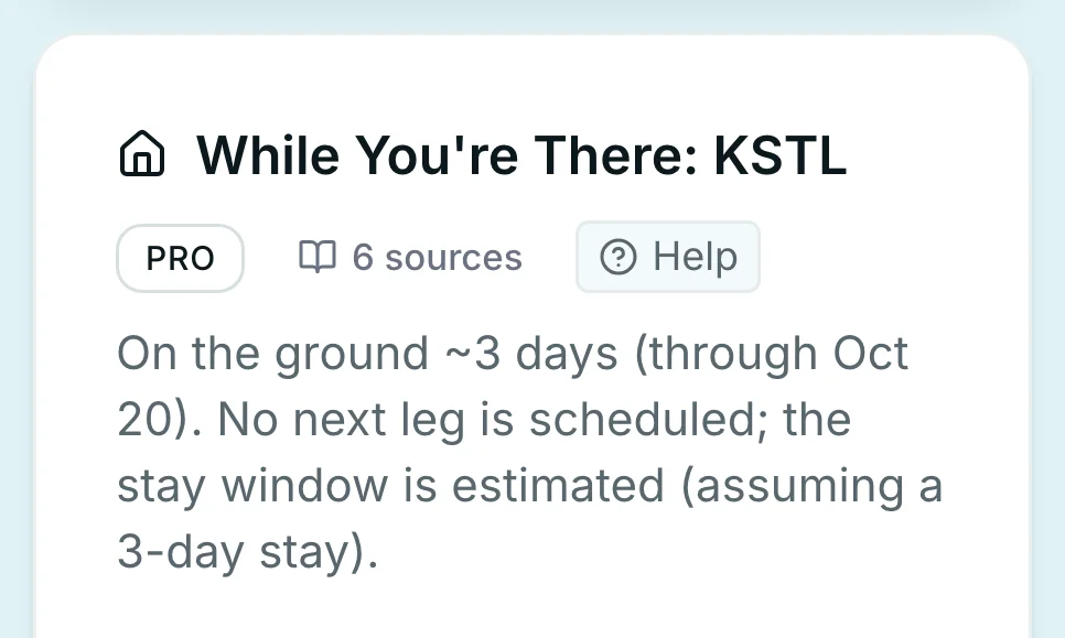 While You're There header showing an estimated stay of about 3 days