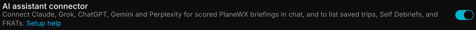 AI connector setting in Preferences